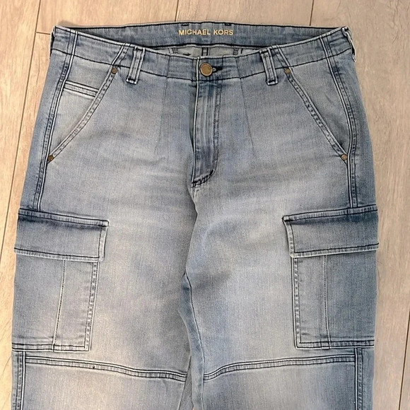 MK  Cargo Vintage Wash Denim Jeans, Size 12 - Picture 5 of 11